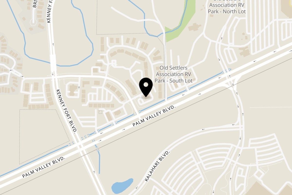 Map showing the location of MasFajitas Mexican Restaurant Round Rock on 3050 Joe Dimaggio Blvd in Round Rock